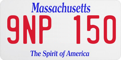 MA license plate 9NP150