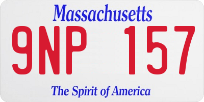 MA license plate 9NP157