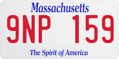 MA license plate 9NP159