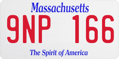 MA license plate 9NP166