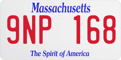 MA license plate 9NP168