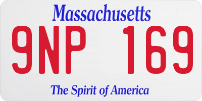 MA license plate 9NP169