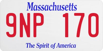 MA license plate 9NP170