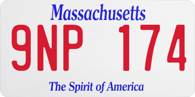 MA license plate 9NP174