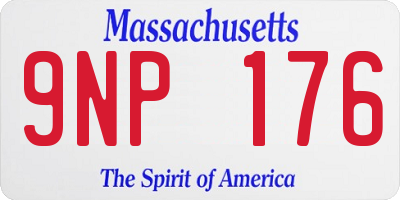 MA license plate 9NP176