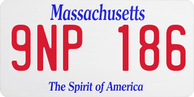MA license plate 9NP186