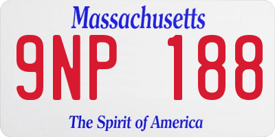 MA license plate 9NP188