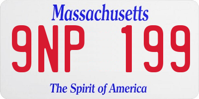 MA license plate 9NP199