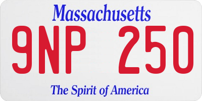 MA license plate 9NP250
