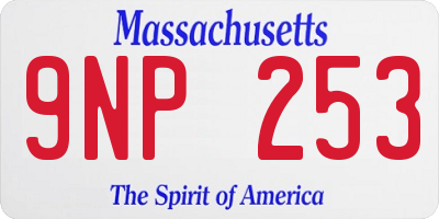 MA license plate 9NP253