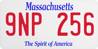 MA license plate 9NP256