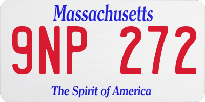 MA license plate 9NP272