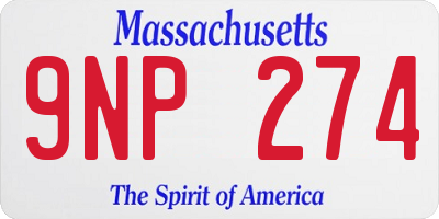 MA license plate 9NP274