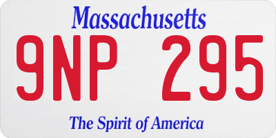 MA license plate 9NP295
