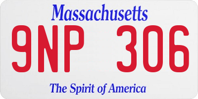 MA license plate 9NP306