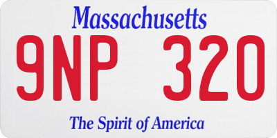 MA license plate 9NP320