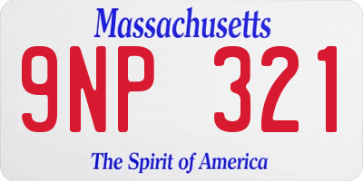 MA license plate 9NP321