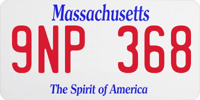 MA license plate 9NP368