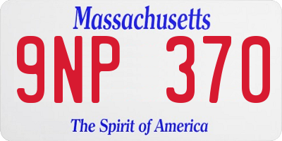 MA license plate 9NP370