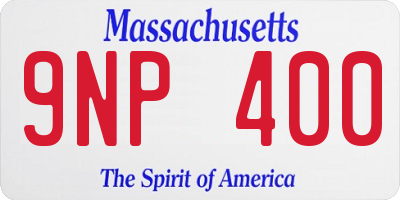 MA license plate 9NP400