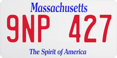 MA license plate 9NP427
