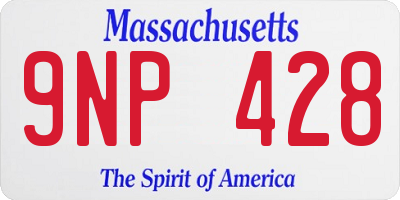 MA license plate 9NP428