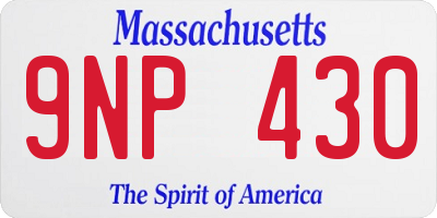MA license plate 9NP430