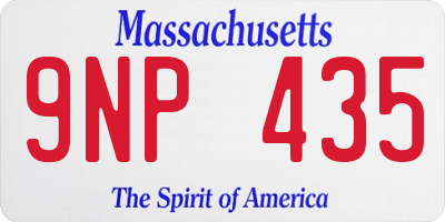 MA license plate 9NP435