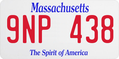 MA license plate 9NP438