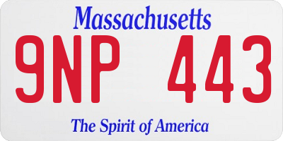 MA license plate 9NP443