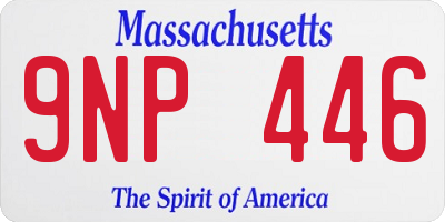 MA license plate 9NP446