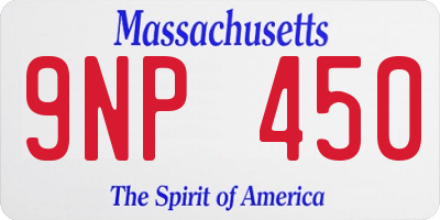 MA license plate 9NP450