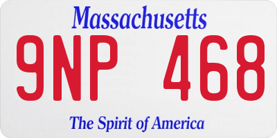 MA license plate 9NP468