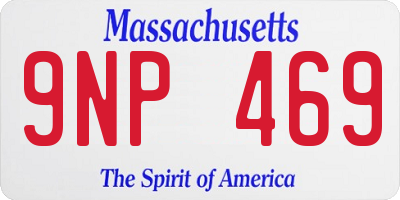 MA license plate 9NP469