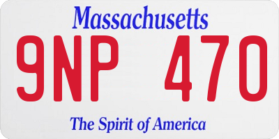 MA license plate 9NP470