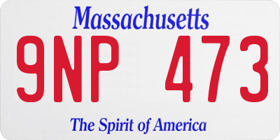 MA license plate 9NP473