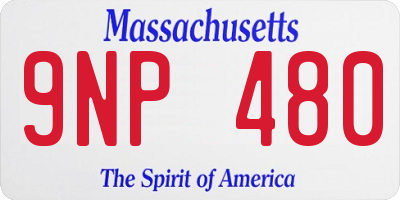 MA license plate 9NP480