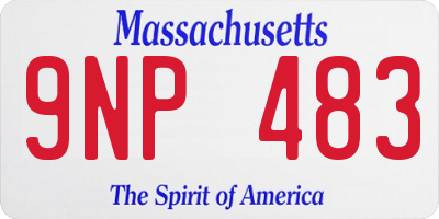 MA license plate 9NP483
