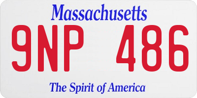 MA license plate 9NP486