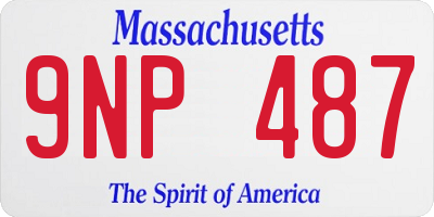 MA license plate 9NP487