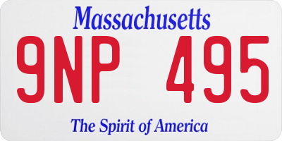 MA license plate 9NP495