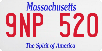 MA license plate 9NP520
