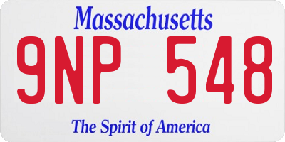 MA license plate 9NP548