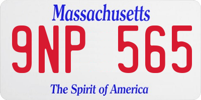 MA license plate 9NP565