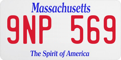 MA license plate 9NP569