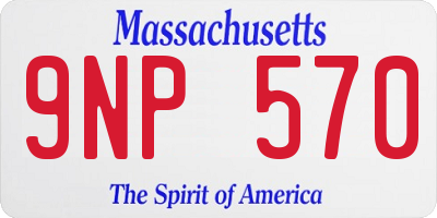 MA license plate 9NP570