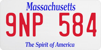 MA license plate 9NP584