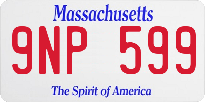 MA license plate 9NP599