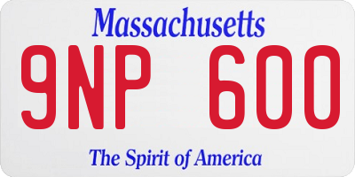 MA license plate 9NP600