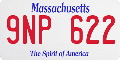 MA license plate 9NP622